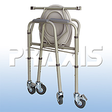 Cadeira de Rodas Higiênica Aço Dobrável S-CMF202-W